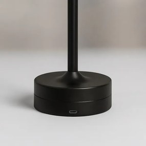 Tölthető érintésvezérlésű LED asztali lámpa TAVOLO LED/2,5W/5V 2400 mAh 3000-6000K fekete