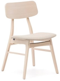 Bézs-natúr színű étkezőszék szett tölgyfa dekorral, 2 db-os Selia – Kave Home