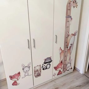 INSPIO Fali magasságmérő gyerekeknek - Erdei állatkák