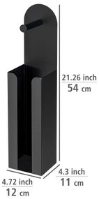 WENKO 26059100 - AGIRA tekercstartó 12x54 cm, fekete