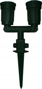 Aca Lighting kerti spotlámpa 2xE27 PAR38 fekete No79-B AC.045GL79