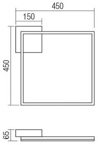 Redo 01-1639 - LED dimmelhető mennyezeti lámpa KLEE LED/30W/230V 45x45 cm arany