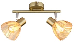 Globo 54315M-2 - Spotlámpa ZACHERY 2xE14/40W/230V arany