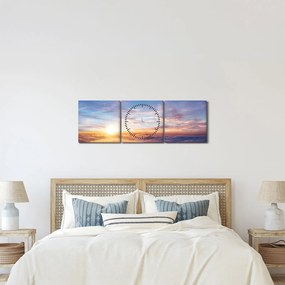 Kép - Naplemente a felhők felett (órával) (90x30 cm)