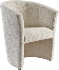 Klub fotel, tejszínes Coral anyag, CUBA