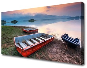 Vászonkép falra csónak Landscape 125x50 cm