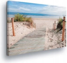 Vászonkép 80x60 Tengerpart óceán homok nyár nyugalom természet táj nap