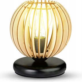 Éjjeli Lámpa Asztali Lámpa Fa Loft Retro E27 Hálószoba Konnektor