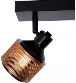 Lucide 77980/02/30 - Spotlámpa RAFA 2xE14/40W/230V fekete/bronz