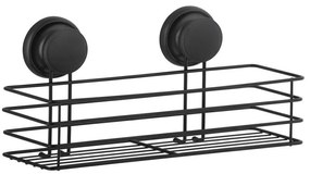 Erga Gavi, fürdőszobai polc, fürdőszobai kosár tapadókorongon 32x10x8 cm, fekete matt, ERG-YKA-CH.GAVI-KPL-BLK