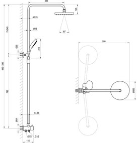 Ravak X07P232 - Zuhanyszett fényes króm