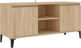 vidaXL sonoma tölgy színű TV-szekrény fémlábakkal 103,5 x 35 x 50 cm