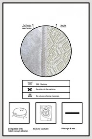 Krémszínű fürdőszobai kilépő szett 2 db-os 60x100 cm Bounde – Foutastic