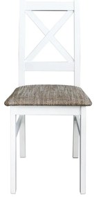 NATE étkezőszék fehér/barna