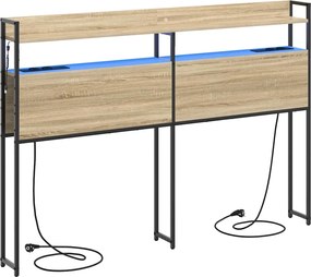 vidaXL Tároló fejtámla sonoma tölgy 140,5 x 15 x 98 cm Faanyag