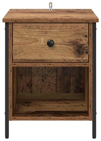 Éjjeliszekrény fiókkal 2 pcs Régi fa 40 x 42 x 50 cm Faanyag