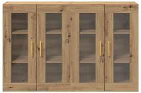 Fali Szekrények 2 db Artisan Tölgy 69,5x34x90 cm Épített Fa