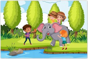 Poszterek 120x80 Állatkert Állatok Szafari Elefánt