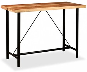 7-részes tömör akácfa és újrahasznosított fa bárszett