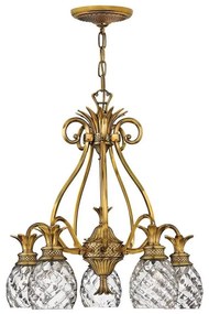 Hinkley HK-PLANTATION5-BB - Csillár láncon PLANTATION 5xE27/60W/230V arany