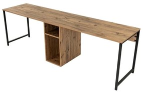 Íróasztal Twin Study Desk - Atlantic Pine, Fekete