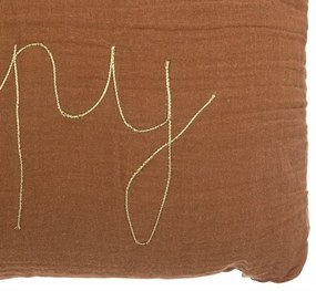 Gyermek díszpárna HAPPY 50x30cm, barna