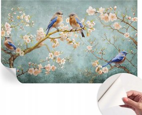 Dekoratív Öntapadós Tapéta Divatos Minták Tavaszi madarak 416x254 cm