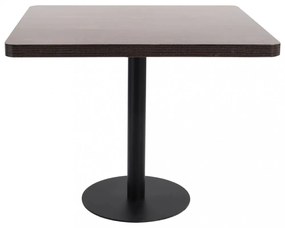 sötétbarna MDF bisztróasztal 80 x 80 cm