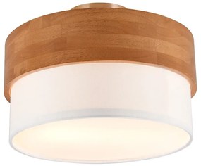 Fehér-natúr színű mennyezeti lámpa textil búrával Seasons – Trio