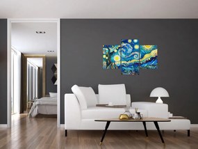 Kép – Csillagos éjszaka mozaikja (90x60 cm)