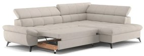Kihajtható sarokkanapé MARANO jobb oldali, bézs színű