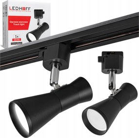 LED-es sínre szerelhető spot lámpatest GU10 Sínes spot lámpa fekete