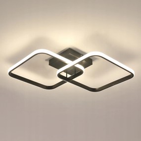Lampa Sufitowa Led Żyrandol Czarny Kwadrat Nowoczesny 42W 4500K