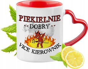 Vice Manager Piros, Szív alakú füllel Ajándék