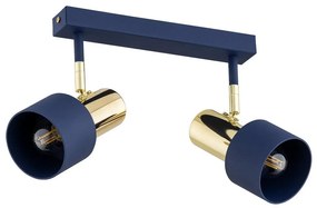 Argon 7113 - Spotlámpa DORIA 2xE27/15W/230V kék/sárgaréz