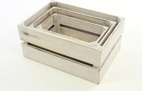 DIVERO Kerti fa tároló doboz VINTAGE 51 x 36 x 23 cm fehér