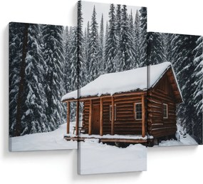 Kép - Hóval borított kunyhó (90x60 cm)