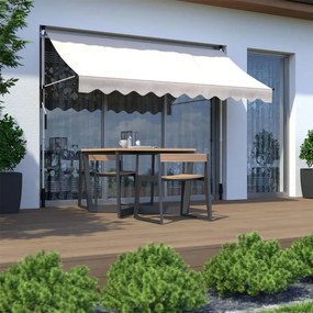 Erkély napellenző teraszra, állítható dőlésszöggel - bézs színű Šírka: 300 cm