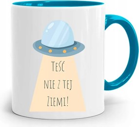 Kék Bögre Apósnak Após Nem Ebből A Földből, fényképes nyomattal