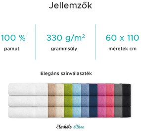 CLARYSSE ELEGANCE törölköző 60x110 cm antracit, 100% pamut