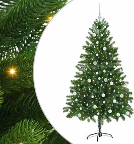 vidaXL Karácsonyfa 300 LED-del állvánnyal Zöld 180 cm PE