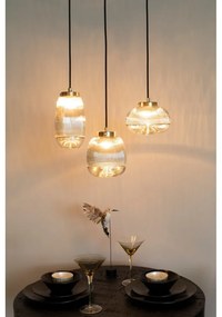 Aranyszínű függőlámpa üveg búrával ø 12 cm Robin - White Label