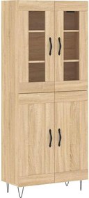 vidaXL sonoma tölgy szerelt fa magasszekrény 69,5 x 34 x 180 cm