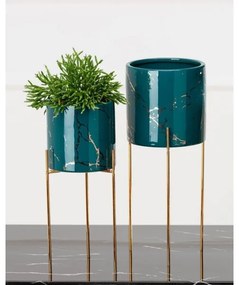 Virágállvány NILA 32,5x13 cm zöld/arany