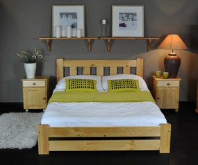 AMI nábytek Fenyőfa ágy Mila 120x200 cm éger színben