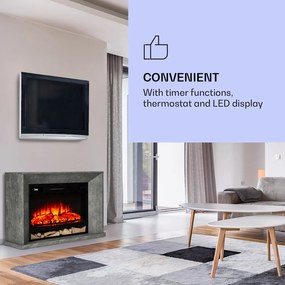 Klarstein Crater Lake, elektromos kandalló, 1900 W, LED technológia, távvezérlés