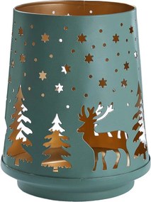 MOUNTAIN LODGE fém lámpás 15 cm , zöld