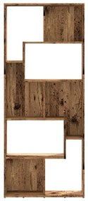 antik fa színű szerelt fa könyvespolc 67 x 24 x 161 cm