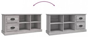 szürke sonoma színű szerelt fa TV-szekrény 102 x 35,5 x 47,5 cm