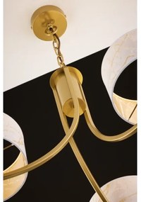 Jupiter 2096 - Láncos csillár ARTHUR 3xE27/15W/230V fehér/arany/márvány mintázat